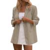 image:imagePRETTYGARDEN Blazers for Women Business Casual Outfits 2026 Spring Open Front Long Sleeve Suit Jackets Office Work BlazerKhaki