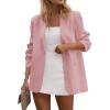 image:imagePRETTYGARDEN Blazers for Women Business Casual Outfits 2026 Spring Open Front Long Sleeve Suit Jackets Office Work BlazerPink