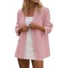 image:imagePRETTYGARDEN Blazers for Women Business Casual Outfits 2026 Spring Open Front Long Sleeve Suit Jackets Office Work BlazerPink