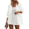 image:imagePRETTYGARDEN Blazers for Women Business Casual Outfits 2026 Spring Open Front Long Sleeve Suit Jackets Office Work BlazerWhite