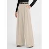 image:imagePRETTYGARDEN Womens Spring Wide Leg Trousers 2026 High Elastic Waist Loose Pleated Long Flowy Palazzo Work Pants with PocketsApricot