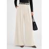 image:imagePRETTYGARDEN Womens Spring Wide Leg Trousers 2026 High Elastic Waist Loose Pleated Long Flowy Palazzo Work Pants with PocketsBeige