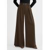 image:imagePRETTYGARDEN Womens Spring Wide Leg Trousers 2026 High Elastic Waist Loose Pleated Long Flowy Palazzo Work Pants with PocketsBrown