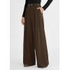 image:imagePRETTYGARDEN Womens Spring Wide Leg Trousers 2026 High Elastic Waist Loose Pleated Long Flowy Palazzo Work Pants with PocketsBrown