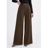 image:imagePRETTYGARDEN Womens Spring Wide Leg Trousers 2026 High Elastic Waist Loose Pleated Long Flowy Palazzo Work Pants with PocketsBrown