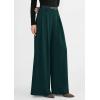 image:imagePRETTYGARDEN Womens Spring Wide Leg Trousers 2026 High Elastic Waist Loose Pleated Long Flowy Palazzo Work Pants with PocketsDark Green