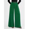 image:imagePRETTYGARDEN Womens Spring Wide Leg Trousers 2026 High Elastic Waist Loose Pleated Long Flowy Palazzo Work Pants with PocketsGreen