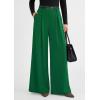 image:imagePRETTYGARDEN Womens Spring Wide Leg Trousers 2026 High Elastic Waist Loose Pleated Long Flowy Palazzo Work Pants with PocketsGreen
