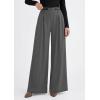 image:imagePRETTYGARDEN Womens Spring Wide Leg Trousers 2026 High Elastic Waist Loose Pleated Long Flowy Palazzo Work Pants with PocketsGrey