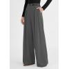 image:imagePRETTYGARDEN Womens Spring Wide Leg Trousers 2026 High Elastic Waist Loose Pleated Long Flowy Palazzo Work Pants with PocketsGrey