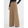 image:imagePRETTYGARDEN Womens Spring Wide Leg Trousers 2026 High Elastic Waist Loose Pleated Long Flowy Palazzo Work Pants with PocketsKhaki