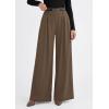 image:imagePRETTYGARDEN Womens Spring Wide Leg Trousers 2026 High Elastic Waist Loose Pleated Long Flowy Palazzo Work Pants with PocketsLight Brown