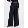 image:imagePRETTYGARDEN Womens Spring Wide Leg Trousers 2026 High Elastic Waist Loose Pleated Long Flowy Palazzo Work Pants with PocketsNavy