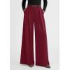 image:imagePRETTYGARDEN Womens Spring Wide Leg Trousers 2026 High Elastic Waist Loose Pleated Long Flowy Palazzo Work Pants with PocketsWine Red