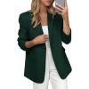 image:imagePRETTYGARDEN Blazers for Women Business Casual Outfits 2026 Spring Open Front Long Sleeve Suit Jackets Office Work BlazerDark Green