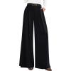 image:imagePRETTYGARDEN Womens Spring Wide Leg Trousers 2026 High Elastic Waist Loose Pleated Long Flowy Palazzo Work Pants with PocketsBlack