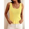 image:imagePRETTYGARDEN Sleeveless Sweater Tops for Women 2026 Spring Boho Tank Top Summer Crochet Scoop Neck Beach Vacation ClothesYellow