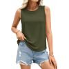 image:imagePRETTYGARDEN Womens Summer Tops 2026 Spring Fashion Sleeveless Tank Tops Casual Loose Fit Shirts Beach Vacation ClothesArmy Green