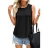image:imagePRETTYGARDEN Womens Summer Tops 2026 Spring Fashion Sleeveless Tank Tops Casual Loose Fit Shirts Beach Vacation ClothesBlack