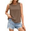 image:imagePRETTYGARDEN Womens Summer Tops 2026 Spring Fashion Sleeveless Tank Tops Casual Loose Fit Shirts Beach Vacation ClothesKhaki