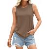 image:imagePRETTYGARDEN Womens Summer Tops 2026 Spring Fashion Sleeveless Tank Tops Casual Loose Fit Shirts Beach Vacation ClothesKhaki