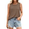 image:imagePRETTYGARDEN Womens Summer Tops 2026 Spring Fashion Sleeveless Tank Tops Casual Loose Fit Shirts Beach Vacation ClothesKhaki