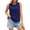 image:imagePRETTYGARDEN Womens Summer Tops 2026 Spring Fashion Sleeveless Tank Tops Casual Loose Fit Shirts Beach Vacation ClothesNavy Blue