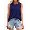 image:imagePRETTYGARDEN Womens Summer Tops 2026 Spring Fashion Sleeveless Tank Tops Casual Loose Fit Shirts Beach Vacation ClothesNavy Blue