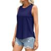 image:imagePRETTYGARDEN Womens Summer Tops 2026 Spring Fashion Sleeveless Tank Tops Casual Loose Fit Shirts Beach Vacation ClothesNavy Blue