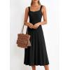 image:imagePRETTYGARDEN Spring Dresses for Women 2026 Summer Casual Sleeveless Square Neck A Line Knit Pleated Midi Cocktail Party DressBlack