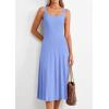 image:imagePRETTYGARDEN Spring Dresses for Women 2026 Summer Casual Sleeveless Square Neck A Line Knit Pleated Midi Cocktail Party DressLight Blue