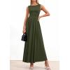 image:imagePRETTYGARDEN Summer Maxi Dresses for Women 2026 Sleeveless A Line Flowy Long Casual Sundress Wedding Guest Fashion ClothingArmy Green
