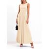 image:imagePRETTYGARDEN Summer Maxi Dresses for Women 2026 Sleeveless A Line Flowy Long Casual Sundress Wedding Guest Fashion ClothingBeige