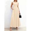 image:imagePRETTYGARDEN Summer Maxi Dresses for Women 2026 Sleeveless A Line Flowy Long Casual Sundress Wedding Guest Fashion ClothingBeige