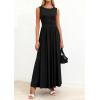 image:imagePRETTYGARDEN Summer Maxi Dresses for Women 2026 Sleeveless A Line Flowy Long Casual Sundress Wedding Guest Fashion ClothingBlack