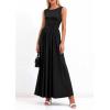 image:imagePRETTYGARDEN Summer Maxi Dresses for Women 2026 Sleeveless A Line Flowy Long Casual Sundress Wedding Guest Fashion ClothingBlack
