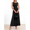 image:imagePRETTYGARDEN Summer Maxi Dresses for Women 2026 Sleeveless A Line Flowy Long Casual Sundress Wedding Guest Fashion ClothingBlack