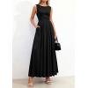 image:imagePRETTYGARDEN Summer Maxi Dresses for Women 2026 Sleeveless A Line Flowy Long Casual Sundress Wedding Guest Fashion ClothingBlack