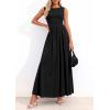 image:imagePRETTYGARDEN Summer Maxi Dresses for Women 2026 Sleeveless A Line Flowy Long Casual Sundress Wedding Guest Fashion ClothingBlack