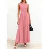 image:imagePRETTYGARDEN Summer Maxi Dresses for Women 2026 Sleeveless A Line Flowy Long Casual Sundress Wedding Guest Fashion ClothingPink