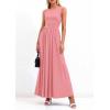 image:imagePRETTYGARDEN Summer Maxi Dresses for Women 2026 Sleeveless A Line Flowy Long Casual Sundress Wedding Guest Fashion ClothingPink