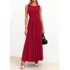 image:imagePRETTYGARDEN Summer Maxi Dresses for Women 2026 Sleeveless A Line Flowy Long Casual Sundress Wedding Guest Fashion ClothingRed
