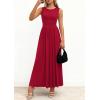 image:imagePRETTYGARDEN Summer Maxi Dresses for Women 2026 Sleeveless A Line Flowy Long Casual Sundress Wedding Guest Fashion ClothingRed