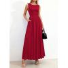 image:imagePRETTYGARDEN Summer Maxi Dresses for Women 2026 Sleeveless A Line Flowy Long Casual Sundress Wedding Guest Fashion ClothingRed