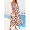 image:imagePRETTYGARDEN Womens 2026 Spring Boho Maxi Dress Eyelet Floral Long Flowy Sundresses Summer Beach Vacation ClothesFloral Apricot Brown
