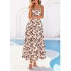 image:imagePRETTYGARDEN Womens 2026 Spring Boho Maxi Dress Eyelet Floral Long Flowy Sundresses Summer Beach Vacation ClothesFloral Apricot Brown