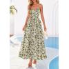 image:imagePRETTYGARDEN Womens 2026 Spring Boho Maxi Dress Eyelet Floral Long Flowy Sundresses Summer Beach Vacation ClothesFloral Army Green