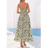 image:imagePRETTYGARDEN Womens 2026 Spring Boho Maxi Dress Eyelet Floral Long Flowy Sundresses Summer Beach Vacation ClothesFloral Army Green