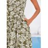image:imagePRETTYGARDEN Womens 2026 Spring Boho Maxi Dress Eyelet Floral Long Flowy Sundresses Summer Beach Vacation ClothesFloral Army Green
