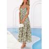 image:imagePRETTYGARDEN Womens 2026 Spring Boho Maxi Dress Eyelet Floral Long Flowy Sundresses Summer Beach Vacation ClothesFloral Army Green
